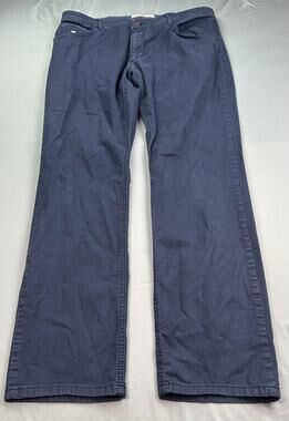 Brax Chuck Jeans Mens 34x34 fits 28L Navy Blue Modern Fit Hi-Flex Stretch Casual